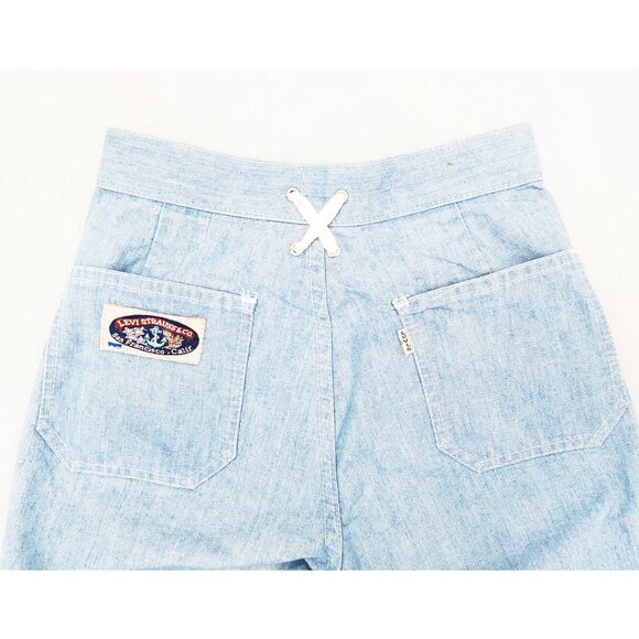 LEVI'S Womens Vintage 1970s High Waist Denim Pants Wide Leg SAILOR RARE!! - Picture 5 of 8